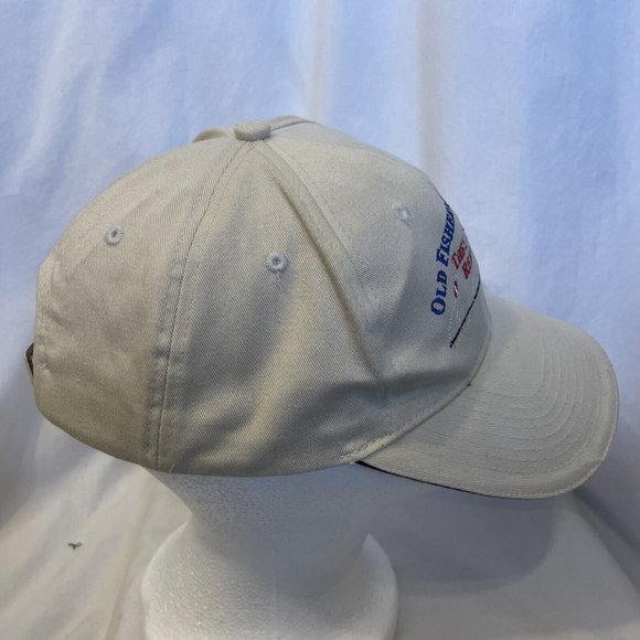 Old Fishermen Never Die They Just Get Reel Tired Strapback Hat Cap Tan - Picture 8 of 14